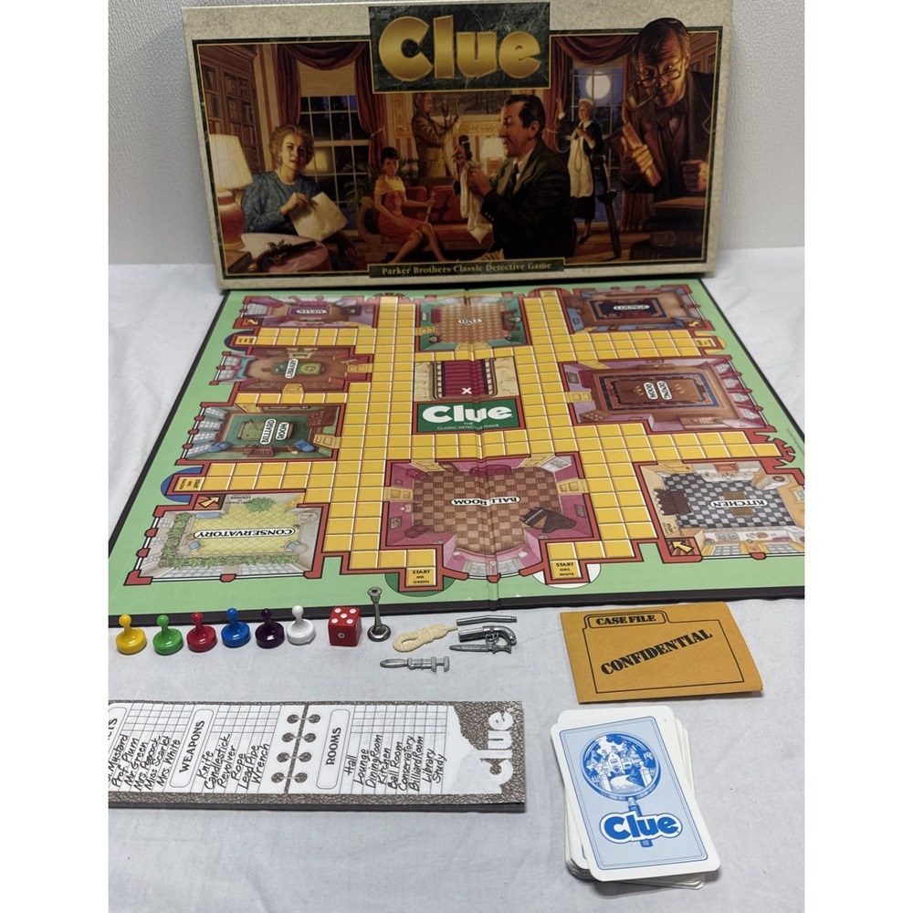 Parker Brothers Clue 1992 Board Game 100% Complete